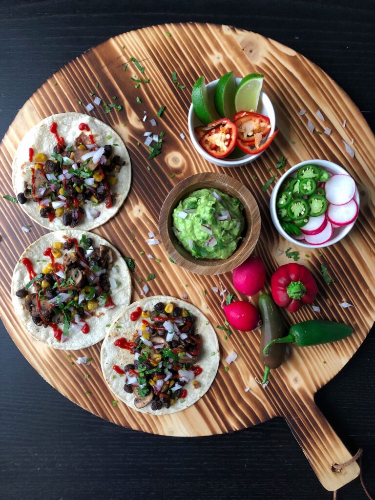 Black Beans & Mushroom Tacos